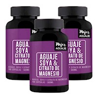Aguaje, Soya & Magnesio Mujer Aguaje 100 Cápsulas Pack x 3